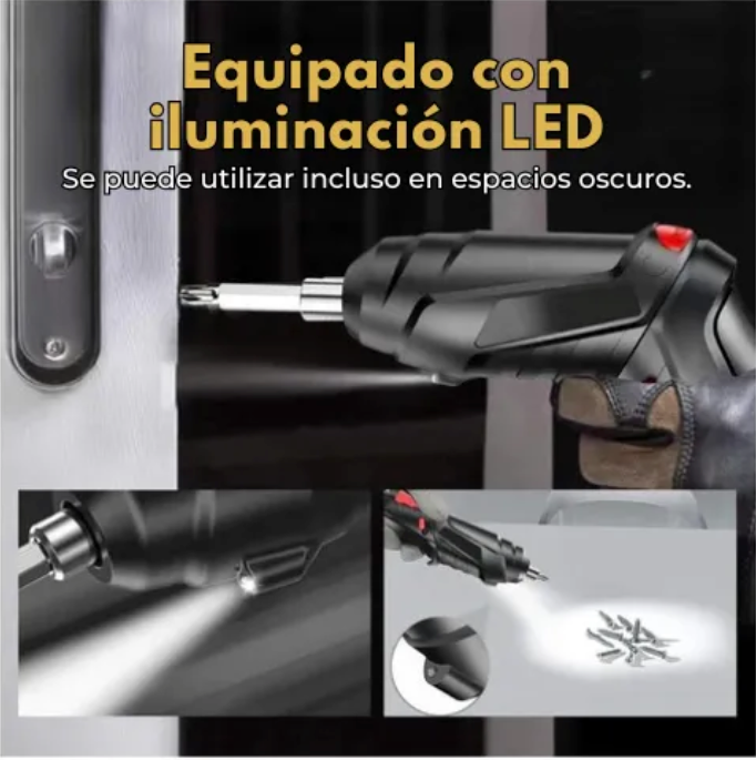 Destornillador Eléctrico Recargable Multiusos