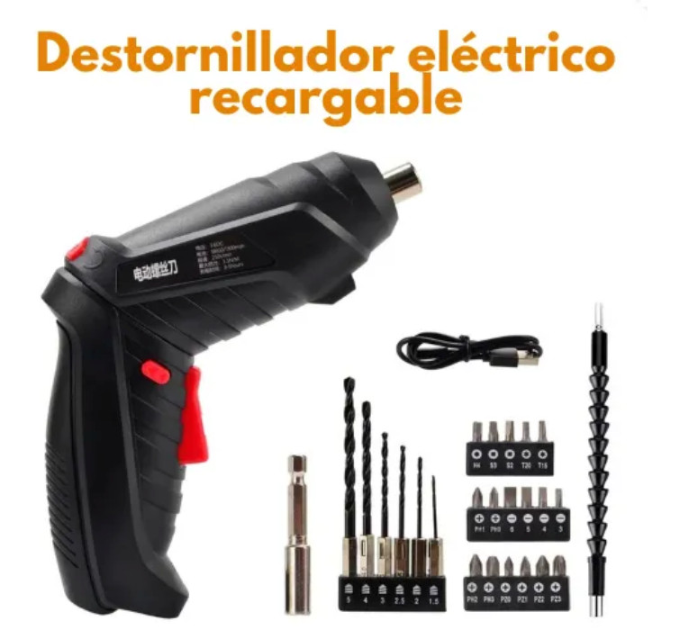 Destornillador Eléctrico Recargable Multiusos